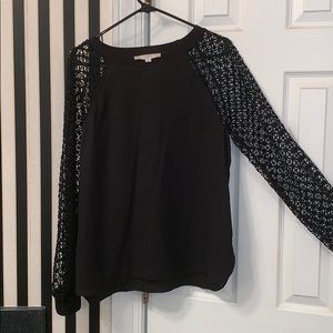 Black long sleeve blouse